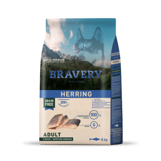 BRAVERY HERRING ADULT LARGE/MEDIUM BREEDS 4 Y 12 KG