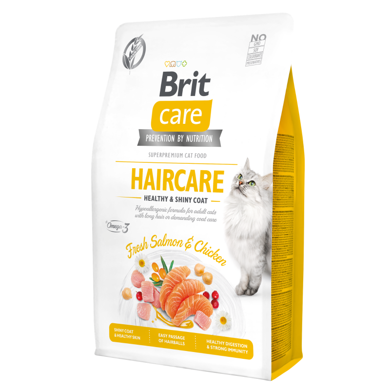 BRIT CARE CAT GRAIN-FREE HAIRCARE HEALTHY & SHINY COAT 2 KG - 7 KG