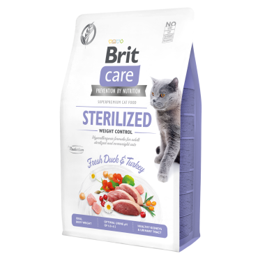 BRIT CARE CAT GRAIN-FREE STERILIZED WEIGHT CONTROL 2KG - 7KG