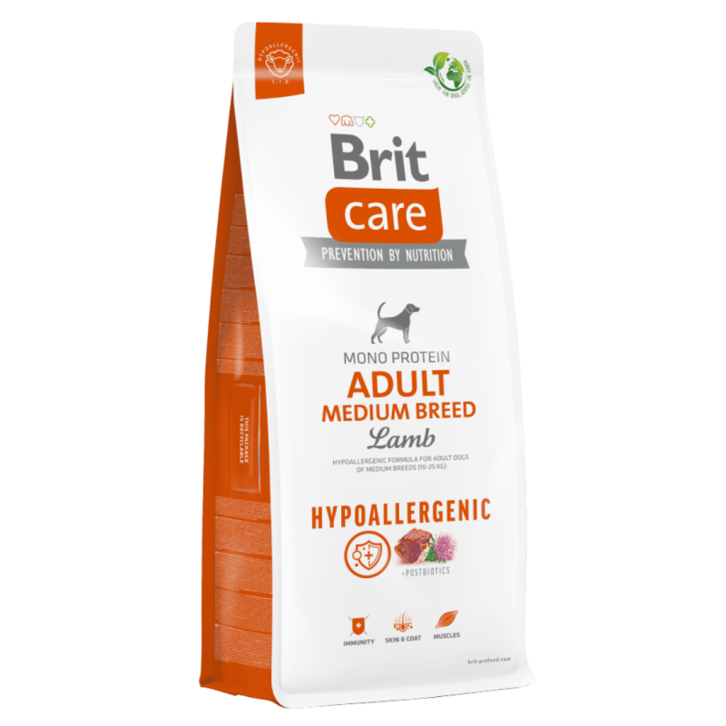 BRIT CARE DOG HYPOALLERGENIC ADULT MEDIUM BREED LAMB 1KG - 3KG - 12KG