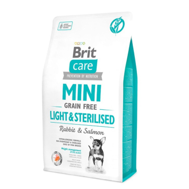 BRIT CARE MINI GRAIN-FREE LIGHT & STERILISED 2 KG